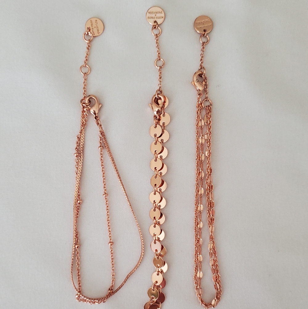 Pura Vida Aspyn Ovard Rose Gold Bracelets